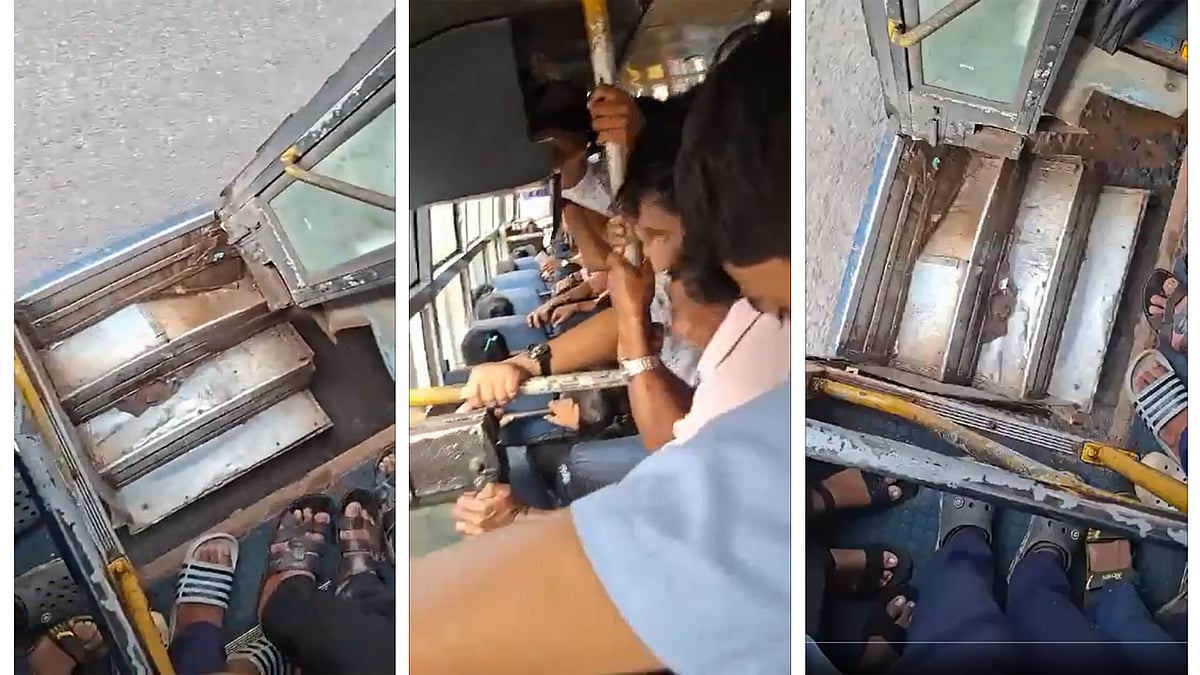 ಚಲಿಸುತ್ತಿದ್ದಾಗಲೇ ಕಳಚಿದ KSRTC bus ಫುಟ್ ಬೋರ್ಡ್; Video ವೈರಲ್